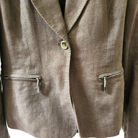 Anne Klein Brown Jacket Size 0 - Picture 4 of 12